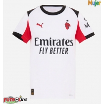 Camiseta AC Milan Strahinja Pavlovic #31 Visitante Equipación para mujer 2025-26 manga corta